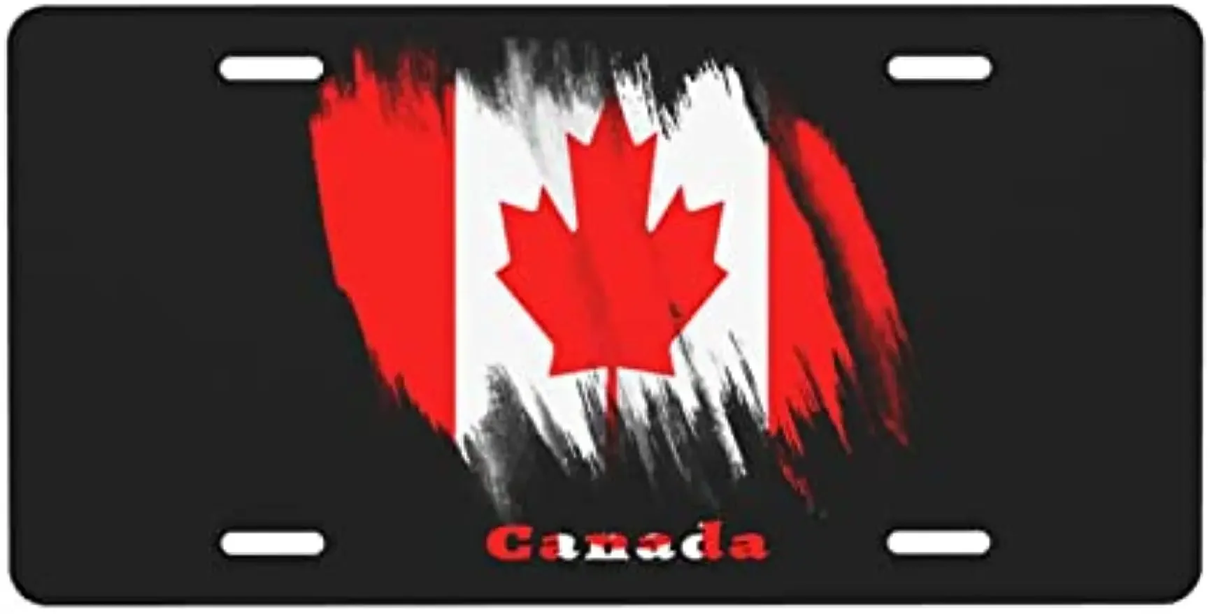 

Canada Flag Canadian License Plate Car Front Tag Decorative Metal Aluminum License Plate Cover Frame for US Vehicle 6x12 Inch