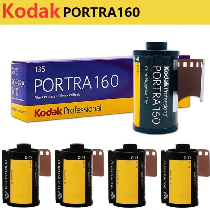 

1/2/3/5/10 рулонов пленки Kodak PORTRA 160 35 мм, профессиональная, ISO 160, 36 кадров, негативная пленка 135 для фотоаппаратов Kodak M35/M38 H35 35 мм
