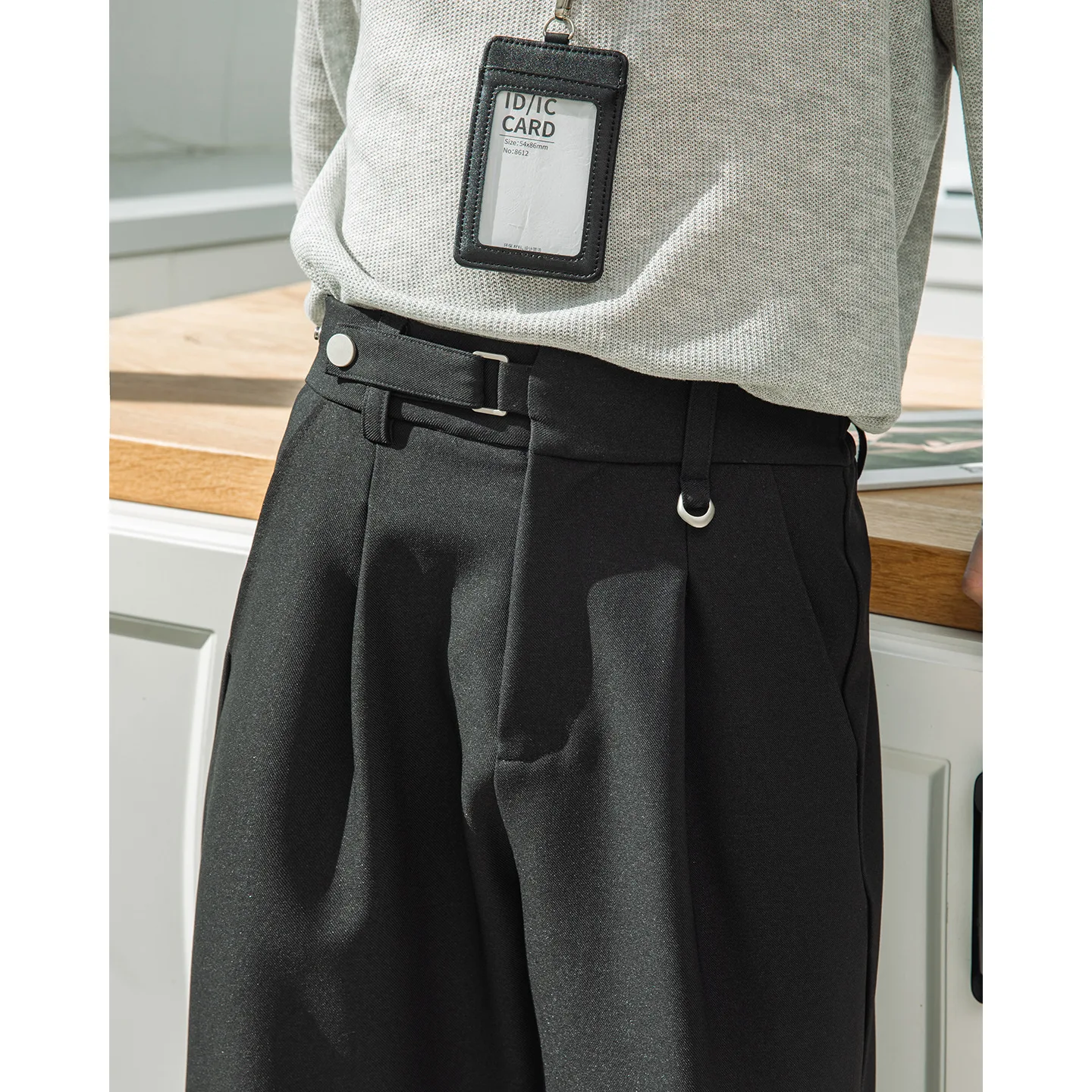 TFETTERS 2026 Spring New Arrival Old Money Trousers Men 3D Pleated Adjustable Waist Drapey Loose Fit Premium Dress Pants For Man