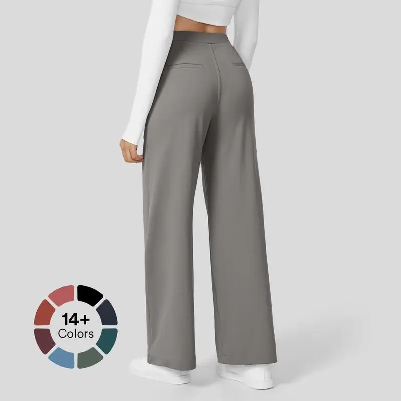 Halara Flex High Waisted Plicated Side Poet Straight Leg Work Pants business pants