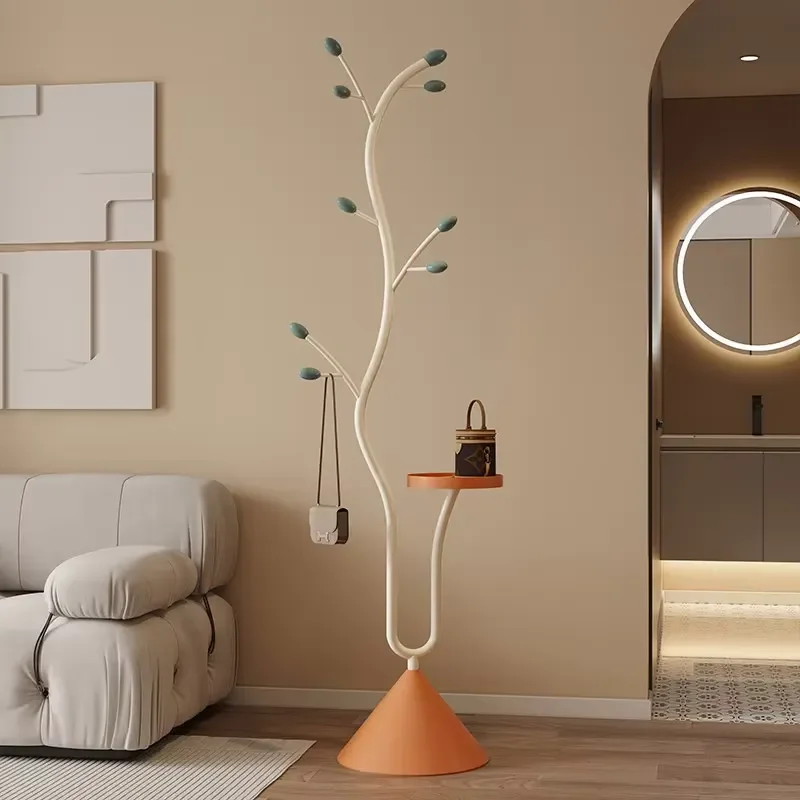 Modern Luxury Bedroom Creative Floor to Ceiling Hanger Wrought Iron Coat Rack Dress Shelf Clothes Racks Clothing Stand