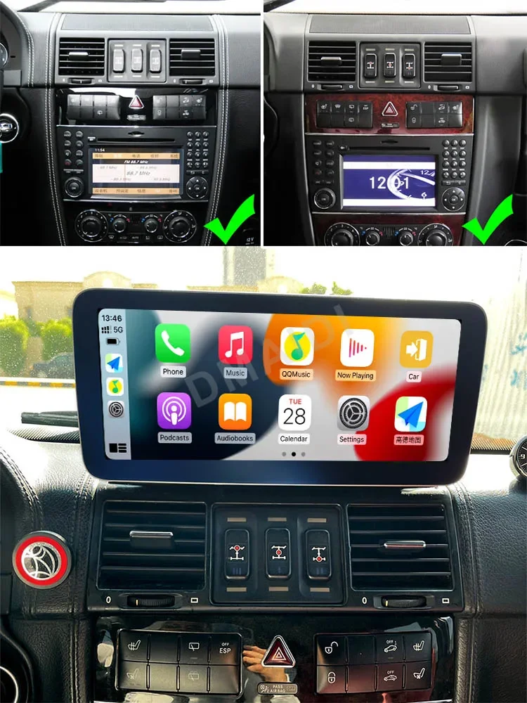 For Mercedes Benz G-Class W461 W463 G350 Android AUTO Carplay Factory Price Qualcomm Intelligent Automotive Multimedia Screen 4G