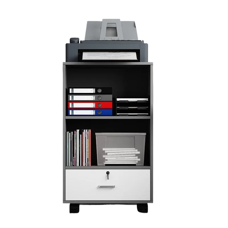 

Printer Cabinet Large Copier A3 Base Cabinet File Rounded Corner Short Glass Door