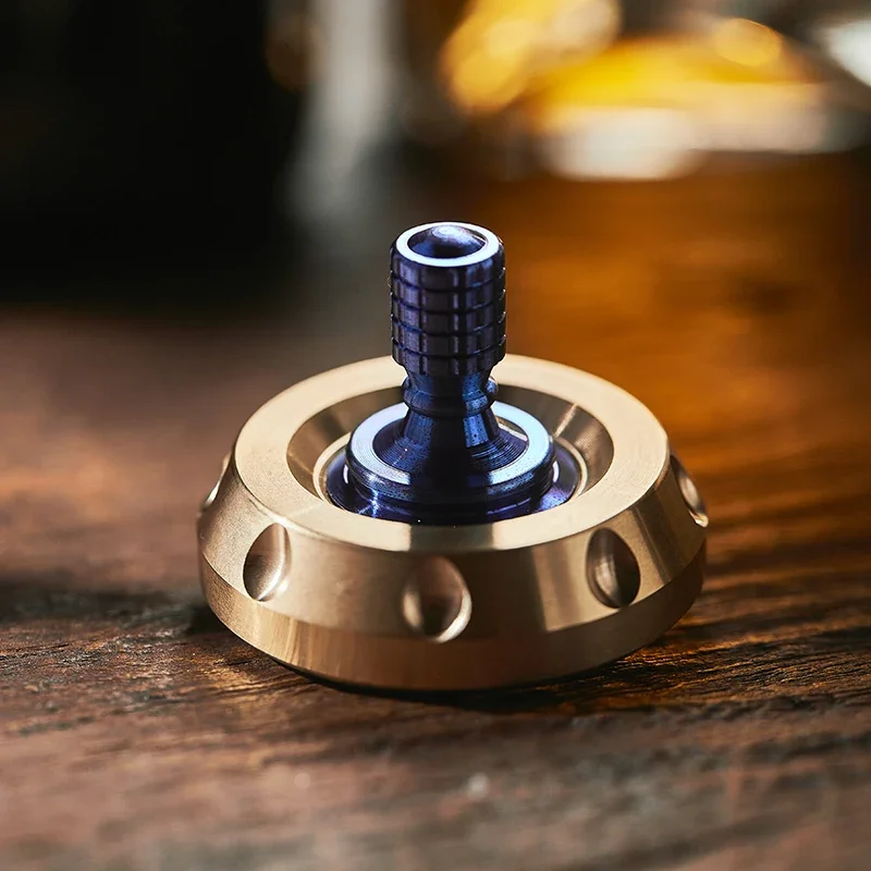 2 Tpey Spinning Top Gyro Metal Fidget Spinner Decompression Toy Hand Twisted Mechanical Gyroscope Office Spinner Ornaments Toys