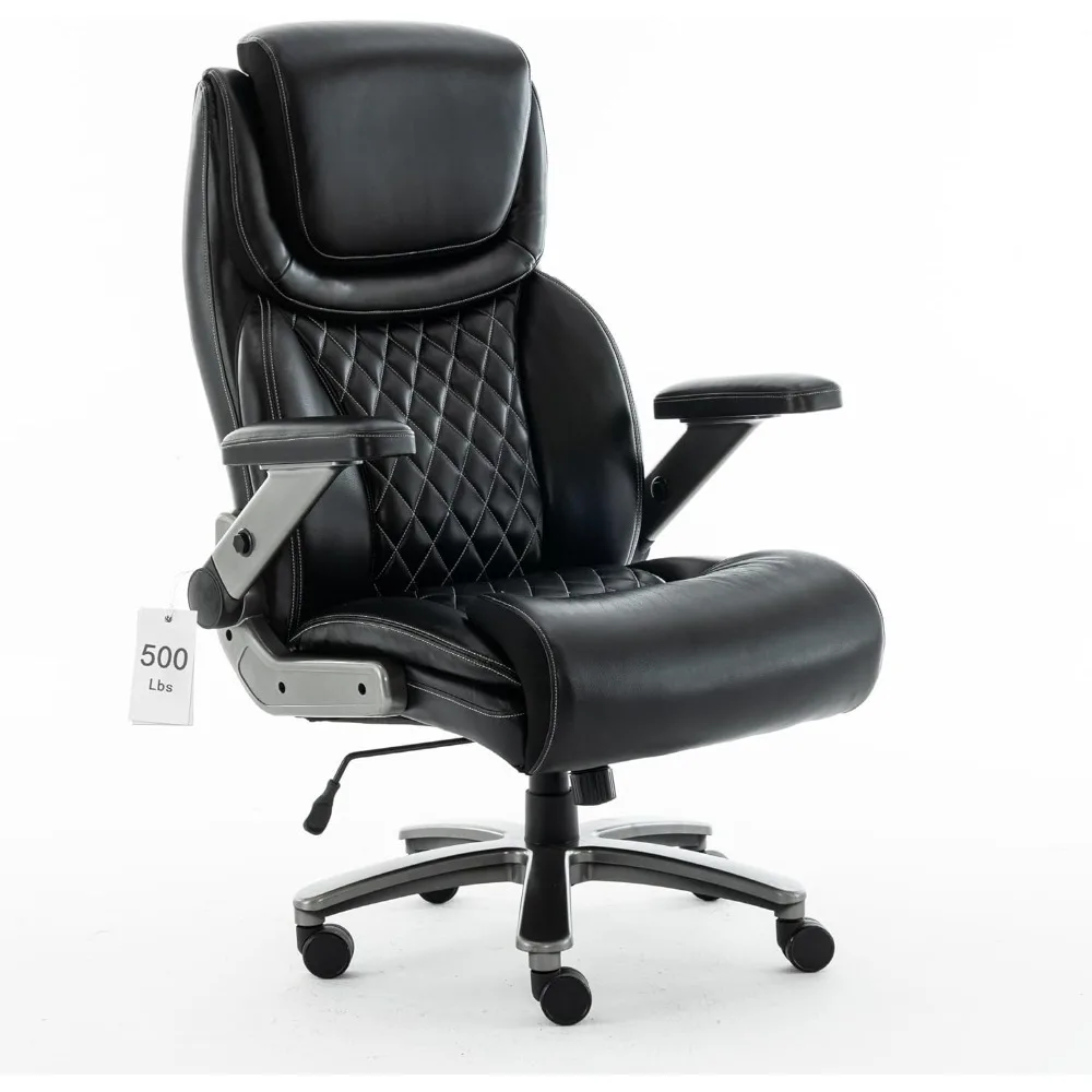 

500 lbs Executive Office Chair for Big and Tall, Ergonomic High-Back Desk Chair with Adjustable Headrest, 3D Reversible Armrests
