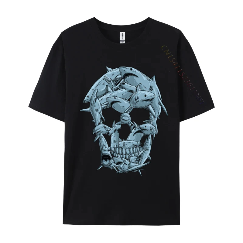 

Sharks skull for men girls shark Halloween Newest Men T-shirts Cotton Normal Tops T Shirt Party Top T-shirts