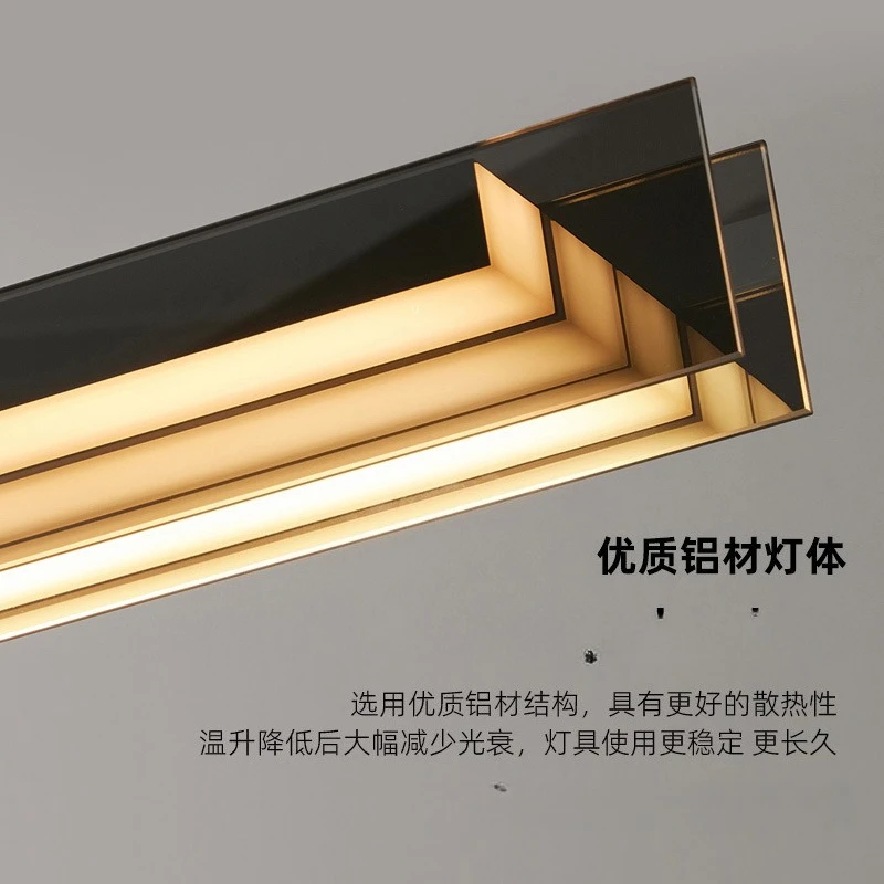 ثريا إيطالية فاخرة ذات طيف كامل وخفيفة الوزن ومطعم LED ممتاز على شكل جزيرة مكونة من كلمة واحدة