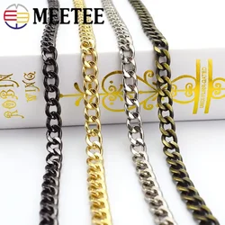 50-130cm Meetee 10mm Metal Chain Shoulder Bag Strap Women Handbag Purse Accessories DIY Handle Belts Bags Chains Replacement