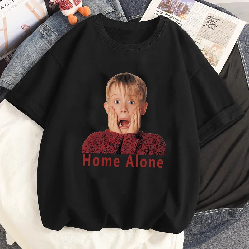 Movie Home Alone Graphic T-shirt Kevin Printed Tshirt High Street Harajuku Tees Tops Vintage Summer Women Men Casual T Shirt