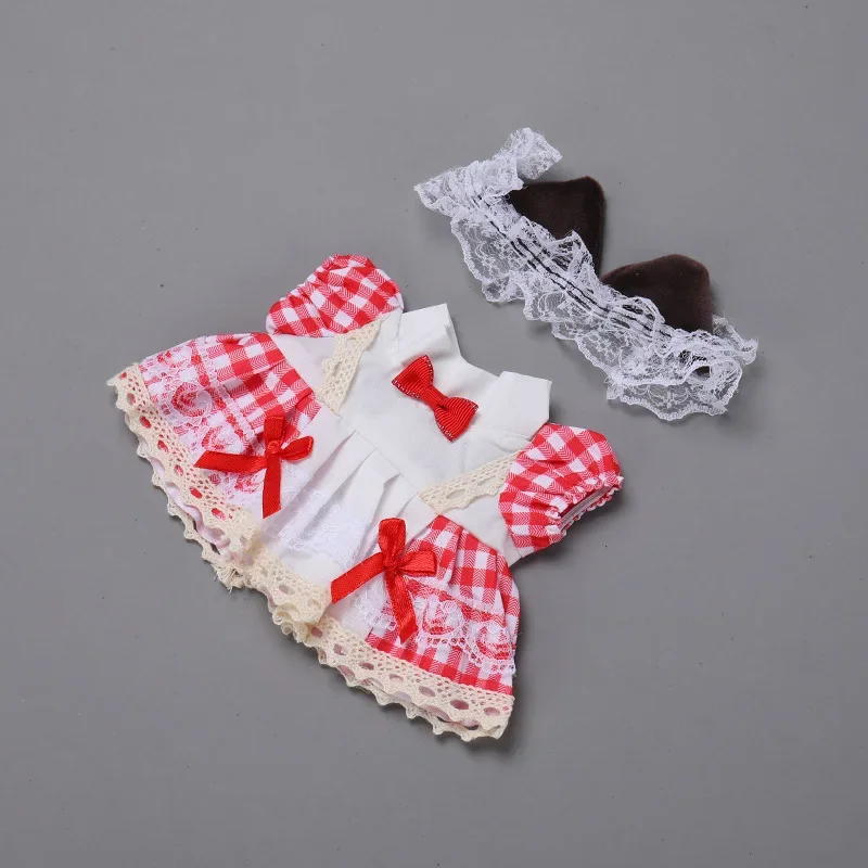 20cm Cotton Doll Clothes Set Cute DIY Mini Dolls Fashion Design Dresses Clothing Outfits Accessorie Adorabl Children Toys Gift