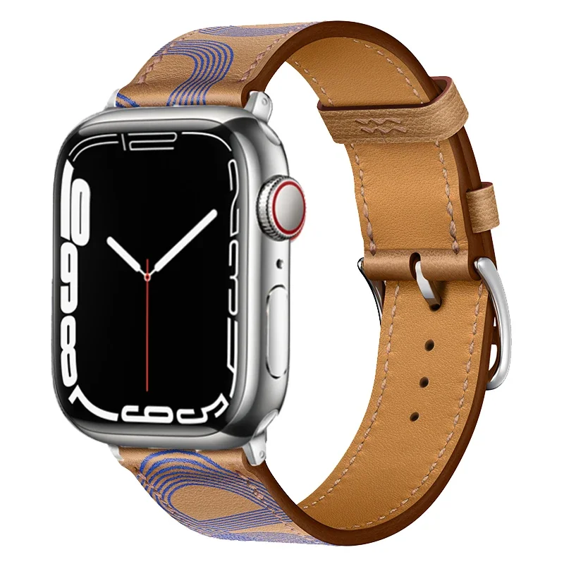 Leather strap For Apple watch band 45mm 41mm 44mm 42mm 40mm 46mm Men/Women Bracelet Wristband Belt iWatch 10 9 8 7 6 5 4 Correa