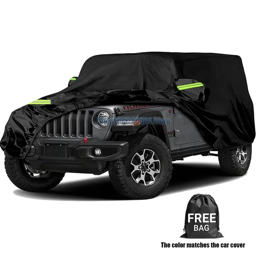Waterproof Full Car Covers Fit for Jeep Wrangler 2/4 Door 2009-2025 Outdoor Indoor Windproof Sun Rain UV Dust Protection