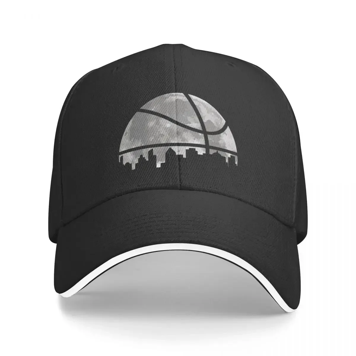 Street baller, Basketball moon city art Baseball Cap Visor Sun Cap |-F-| Mens Women's