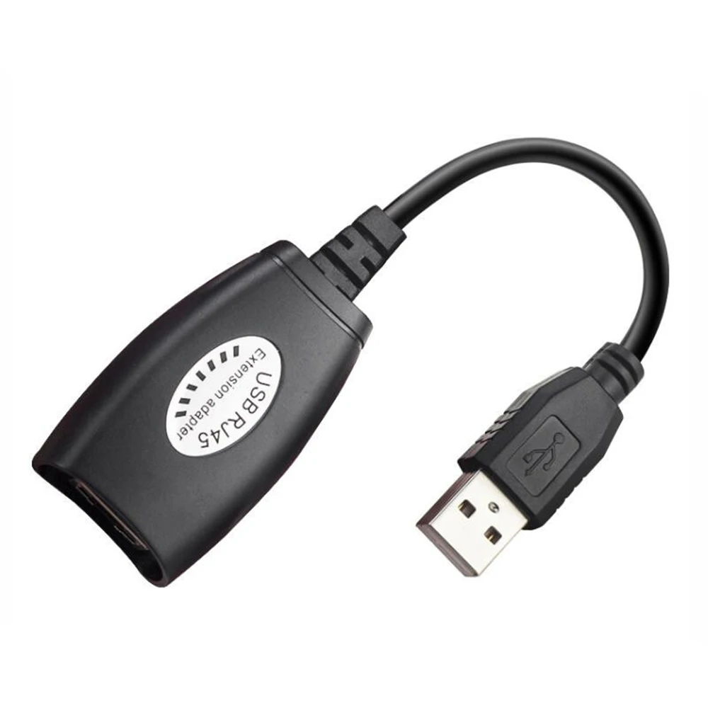 1 Pair USB 2.0 Male To Female Ethernet Network Extender Extension Repeater Adapter Converter Cable For Cat6 Cat5 Cat5e Rj45 LAN
