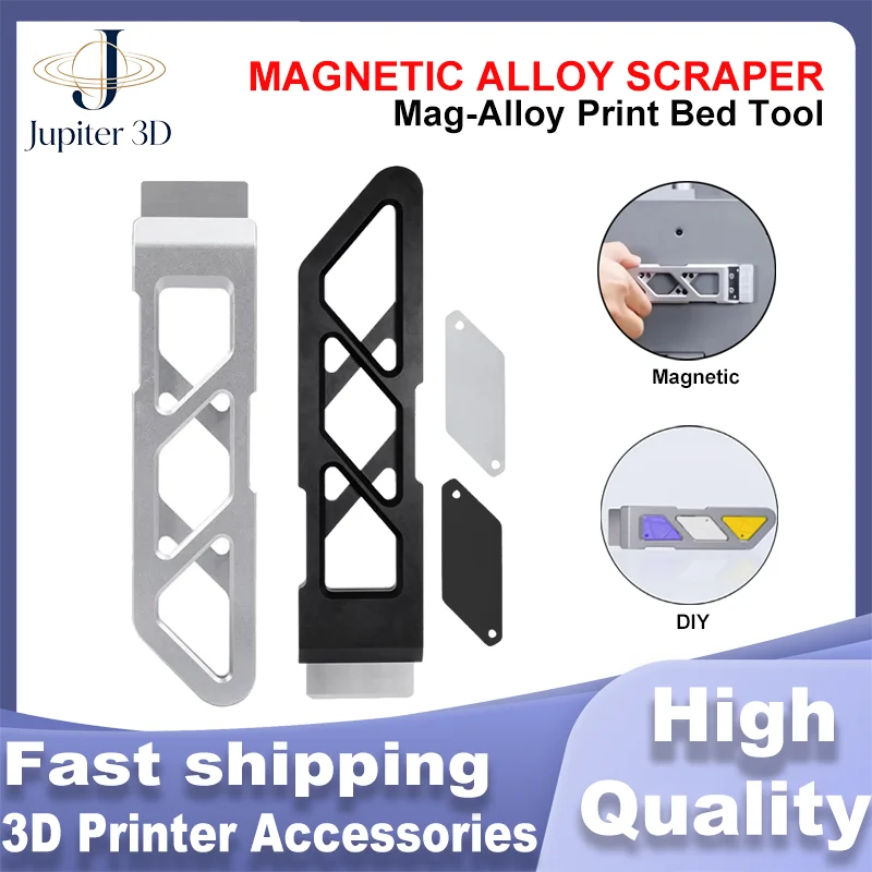 Hot Bed Magnetic Alloy Spatula DIY Handle Universal Magnetic Spatula For Bambuc Lab/Creality/Anycubic 3D Printer Accessories