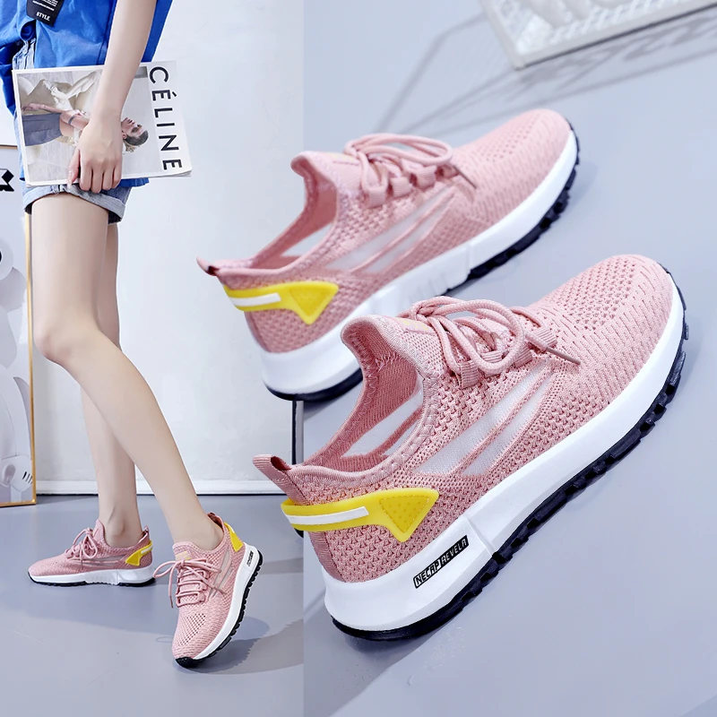 

White Pink Women Golfer Training Sport Shoes Breathable Lady Golf Sneakers Anti-slippery Girl Sport Golf Shoes