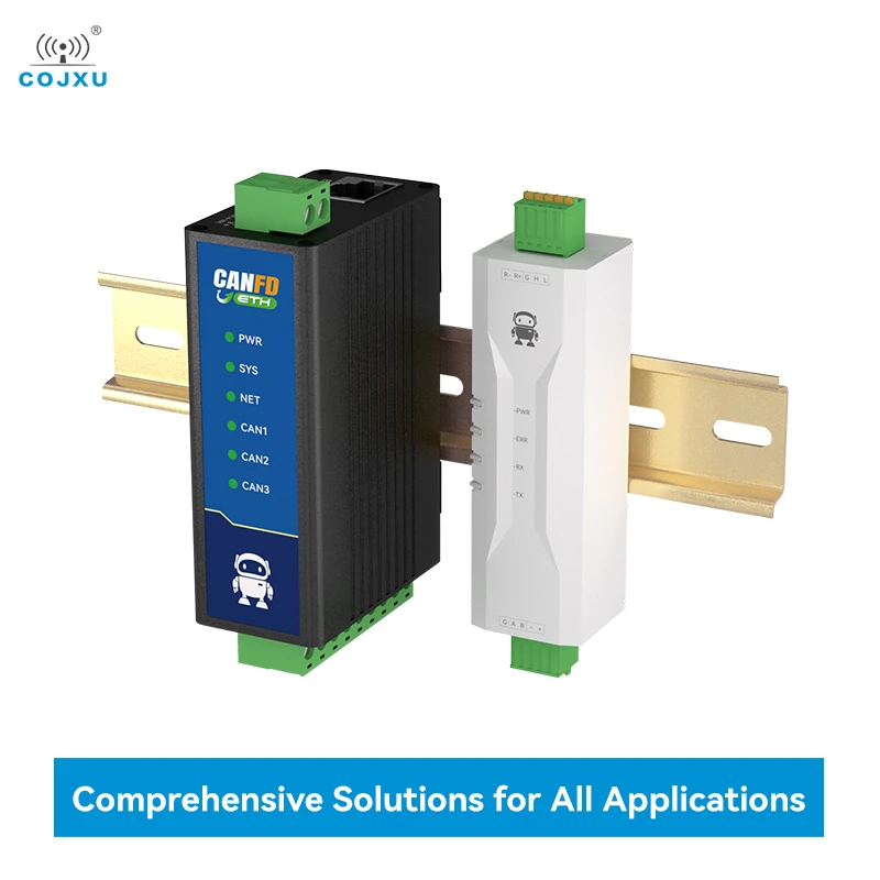 Can to Ethernet Protocol Converter Can2.0 Protocol Can Relay COJXU ECAN Series TCP/UDP DC 8-28V Converter Dual Channel Isolation