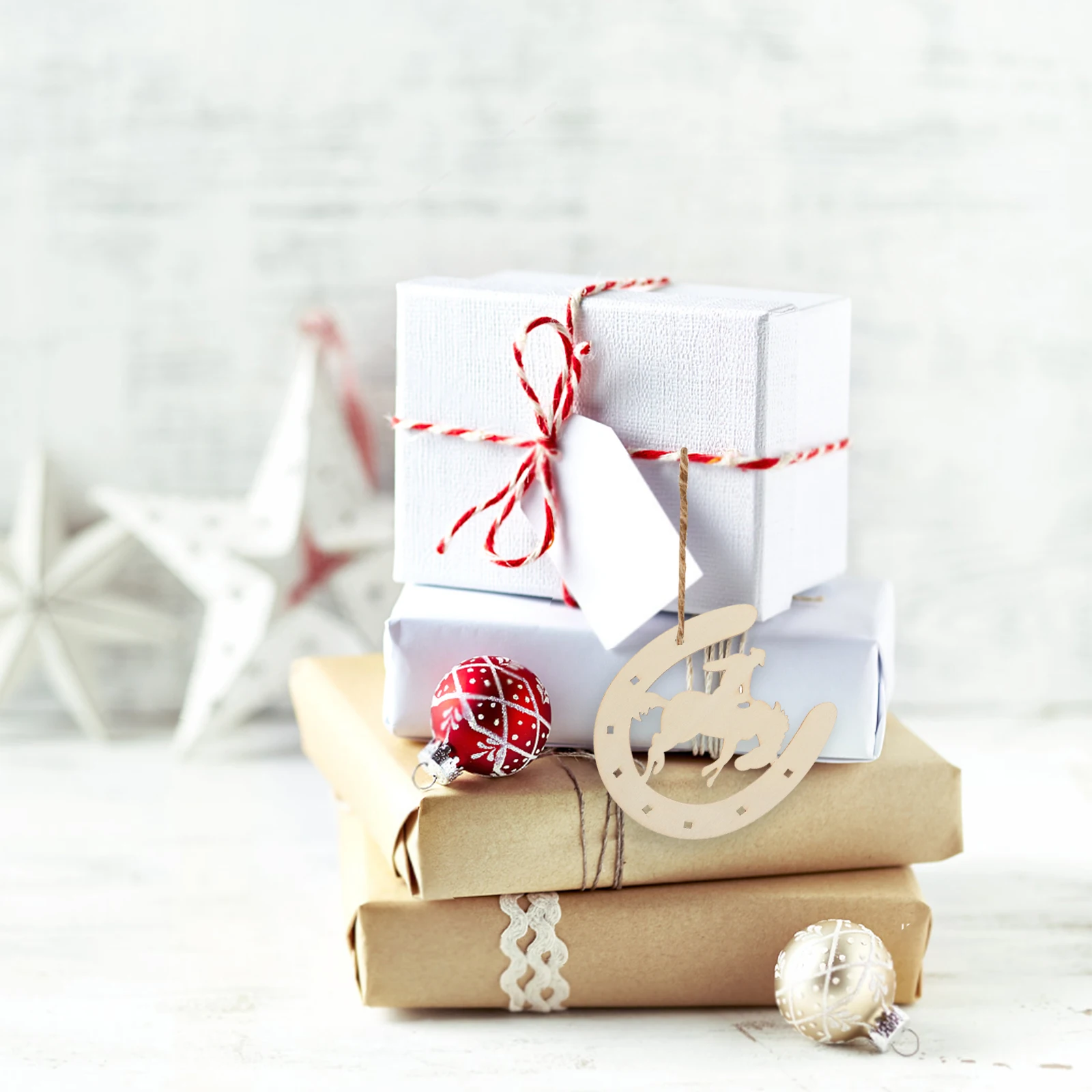 

24pcs Horseshoe Slice Unfinished Diy Wooden Cutout Craft For Home Wall Party Decor Hand-Painted Wood Crafts Blank Wood Pieces