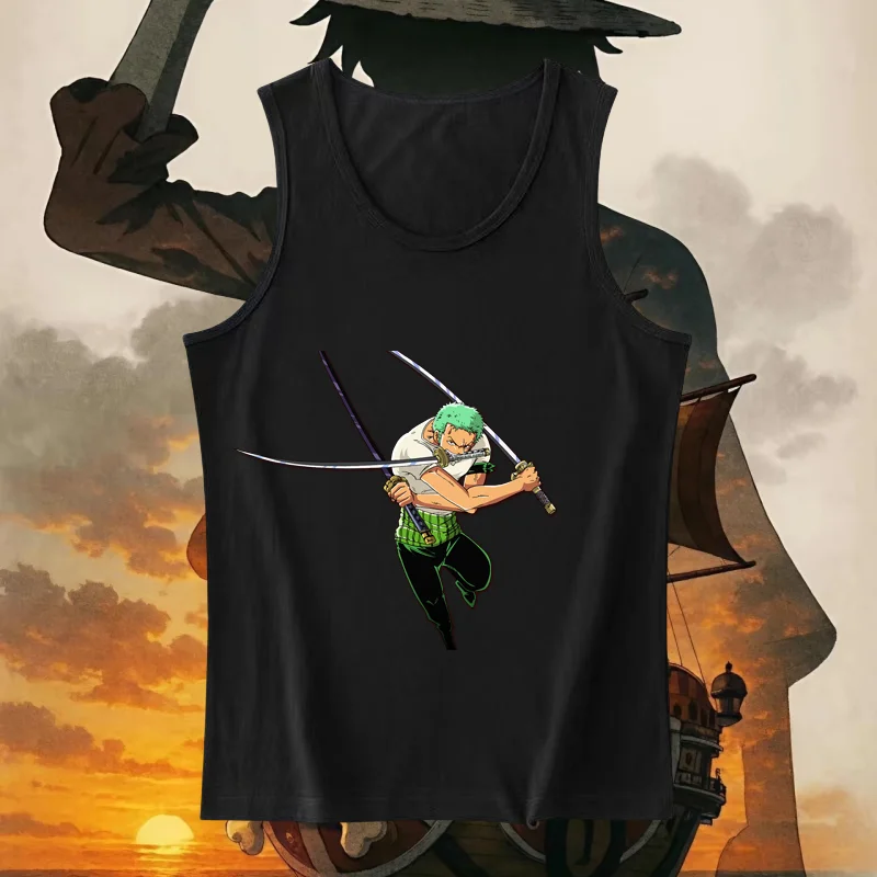 

New Anime Women's Tank Top Summer Round Neck Sleeveless Popular Character Printed Tank Top Multi Functional Comfortable