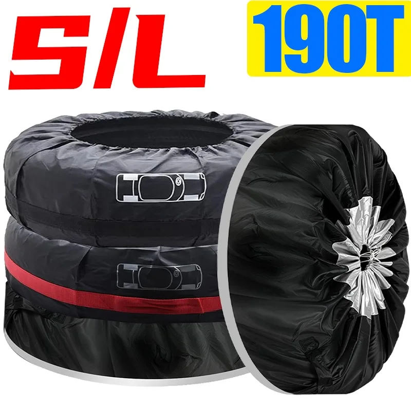 

Universal Car Tire Cover Spare Wheel Protector Bag Waterproof Dustproof UV Sun Protection 190T Polyester for Auto RV SUV Trailer
