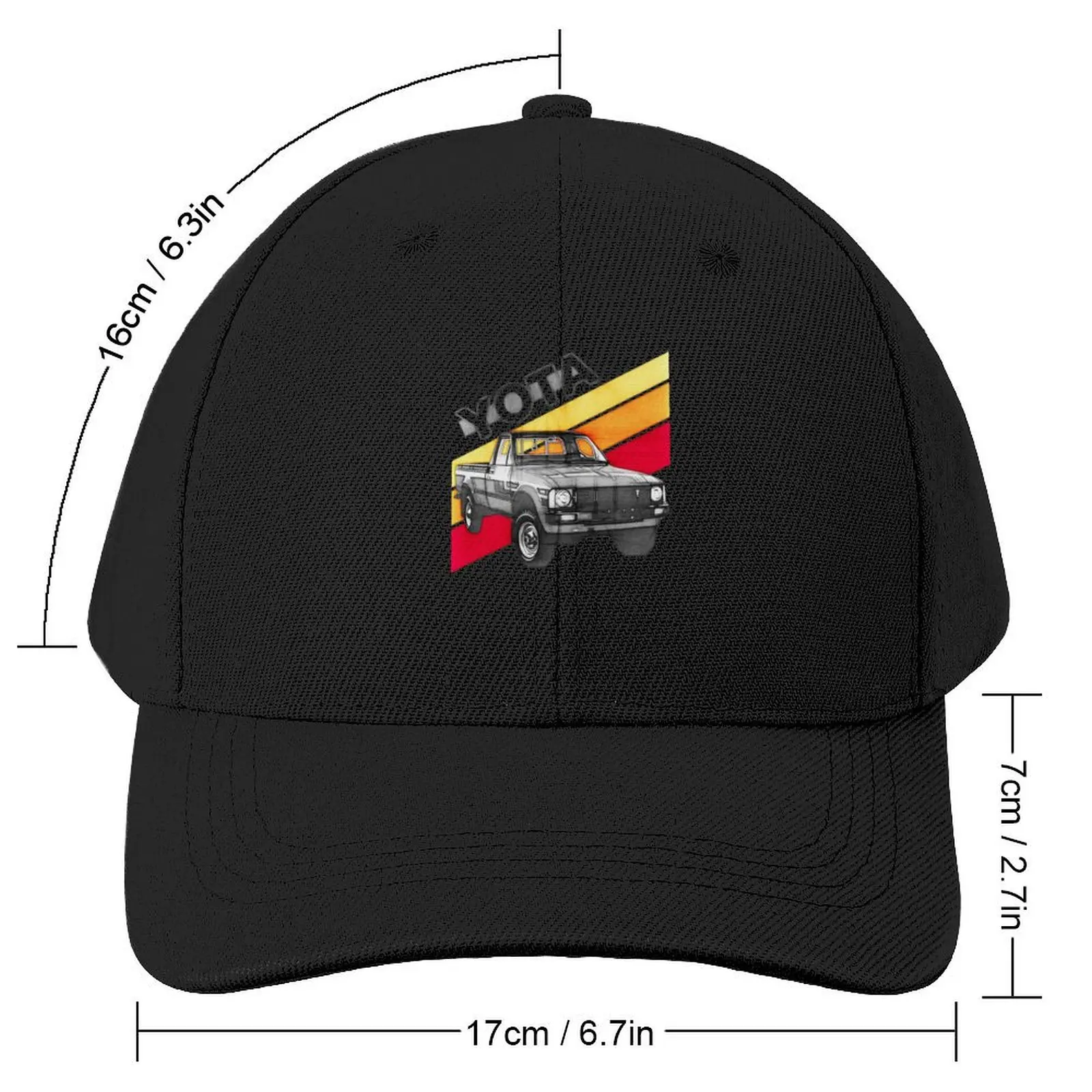 Vintage YOTA pickup truck graphic Baseball Cap Trucker Cap Rave Fishing cap Women Caps Men's