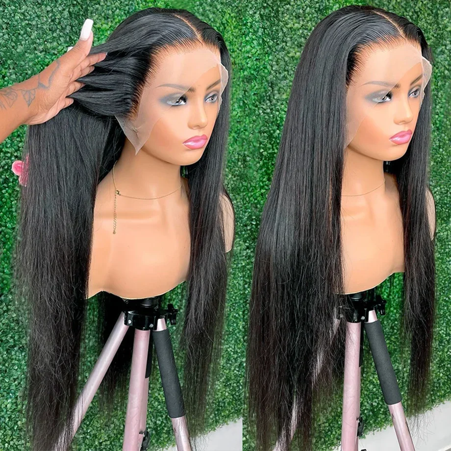 30 40 Inch 13x4 Lace Frontal Wig Bone Straight Lace Front Human Hair Wigs Brazilian Pre Plucked For Black Women