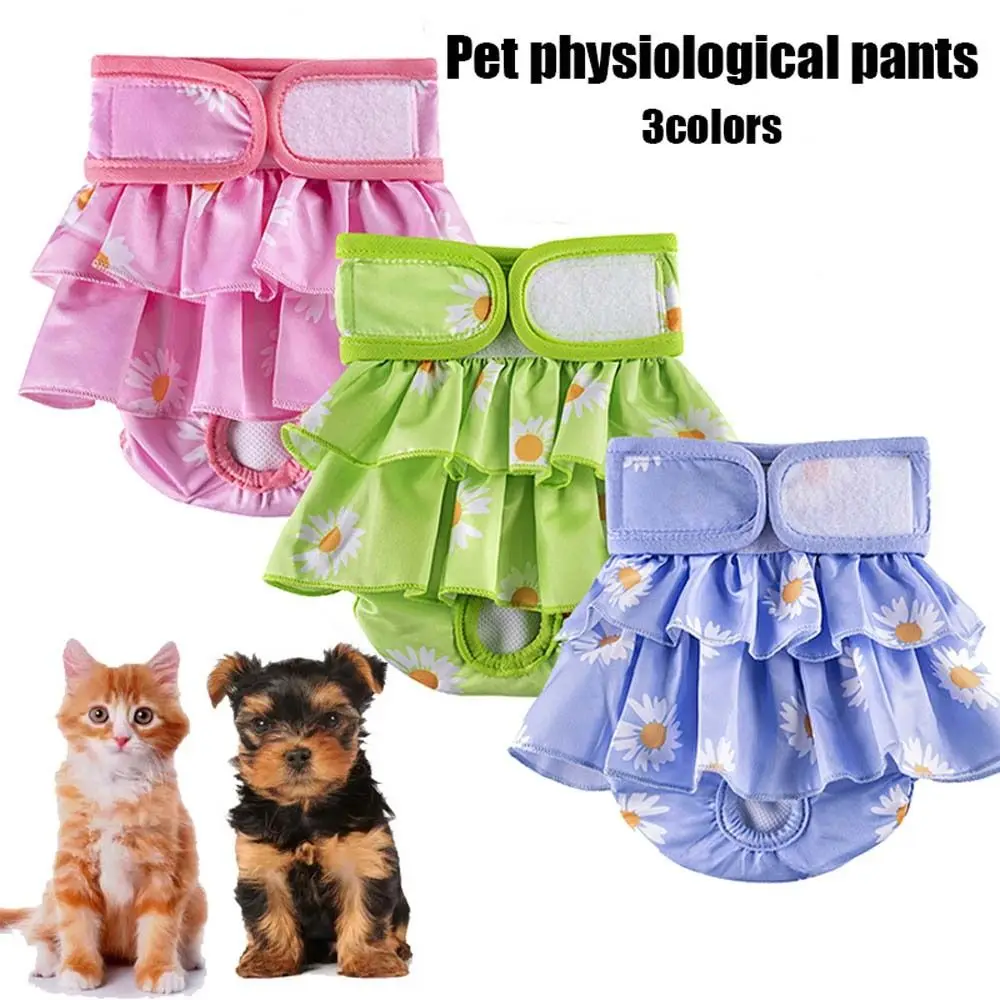 Dog Menstrual Pants Princess Pet Physiological Pants Female Dog Shorts Leakproof Washable Animal Supplies