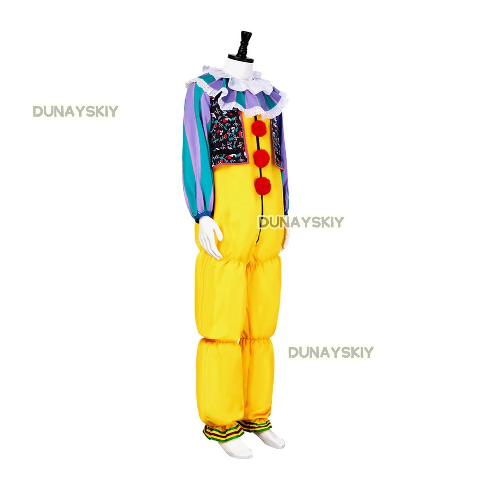 Steptrhym n It détectée ywise King's Cosplay Costume, Clown Yellowe, Joker Evil Horror Terror, Halloween Coat, Outwear, Dam imbibé