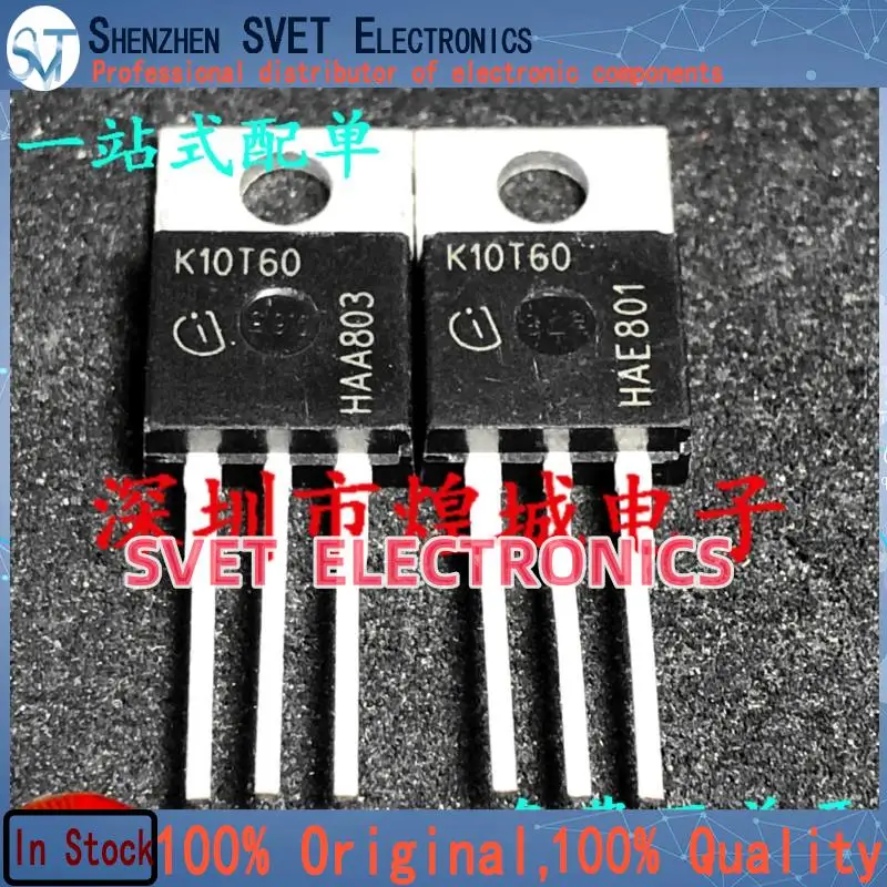 10PCS-50PCS  K10T60 IKP10N60T  TO-220 600V 10A  Original In Stock Fast shipping