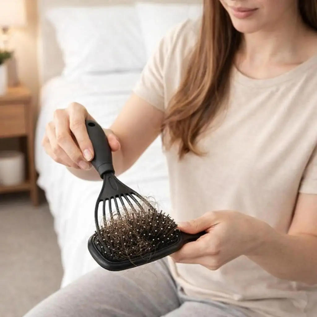 Hair Brush Cleaner Tool,Plastic Rake Hair Comb Cleaner Hair Dirt Remove Comb Brush clean Tool for Home Salon Black
