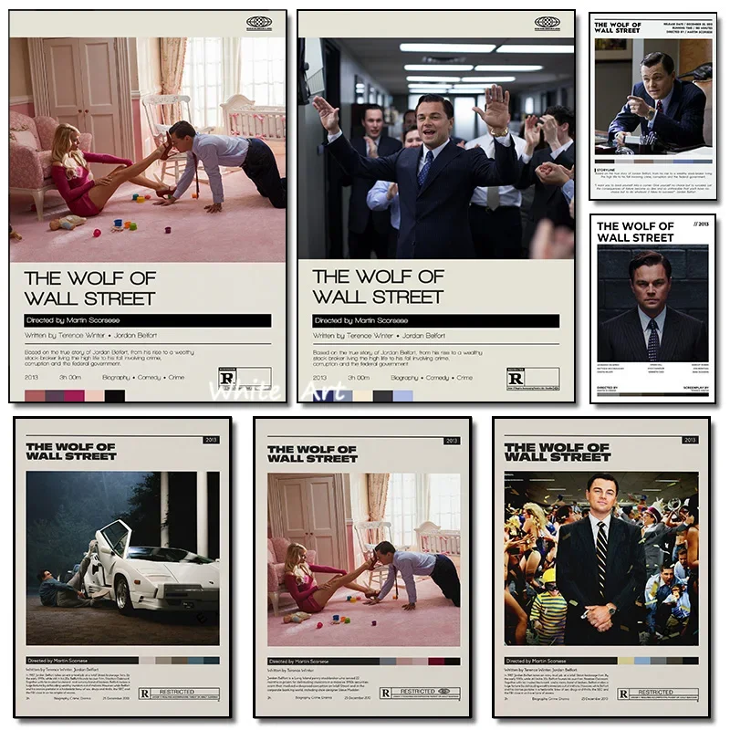 Canvas Painting HD Print Modern Wall Art Pictures Classic Movie The Wolf of Wall Street Poster Figures Living Room Bedroom Decor
