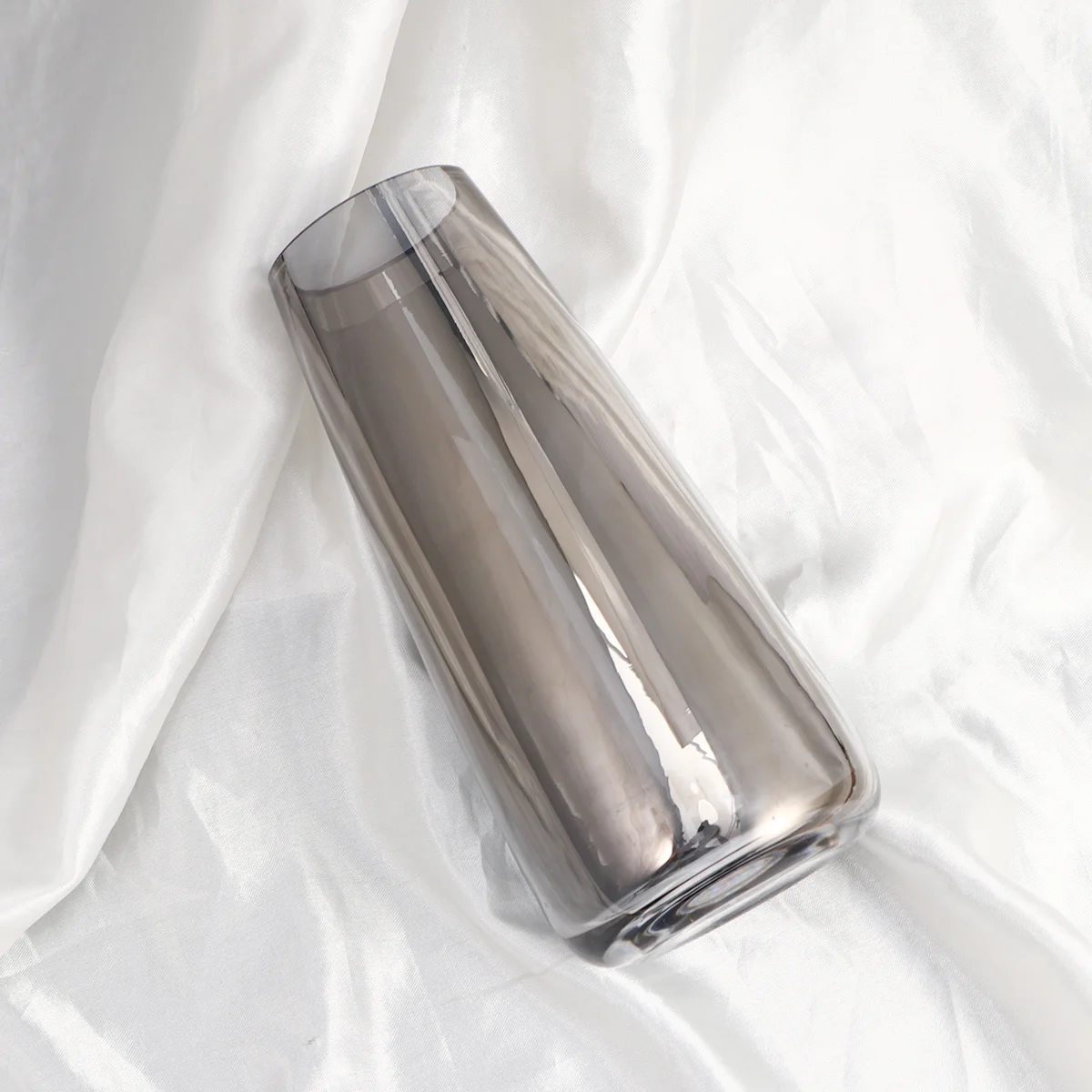 

1Pcs Transparent Glass Vase Minimalist Style Colorful Flower Arranging Vase Wide Opening Home Decor Ceramic Craft Display