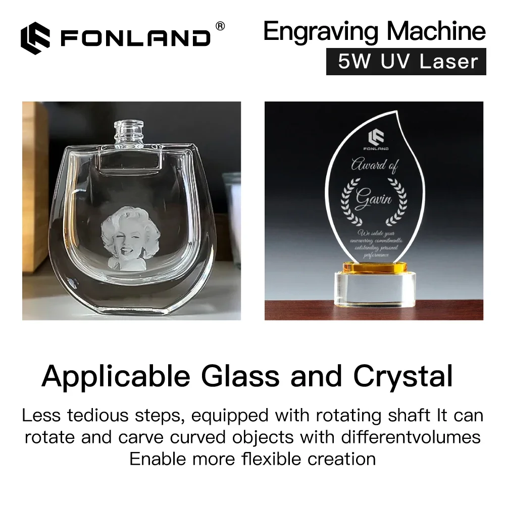 Fonland UV Universal laser marking machine Fiber 355nm Engraving Machine for Glass Wood PVC Stainless Steel All Material