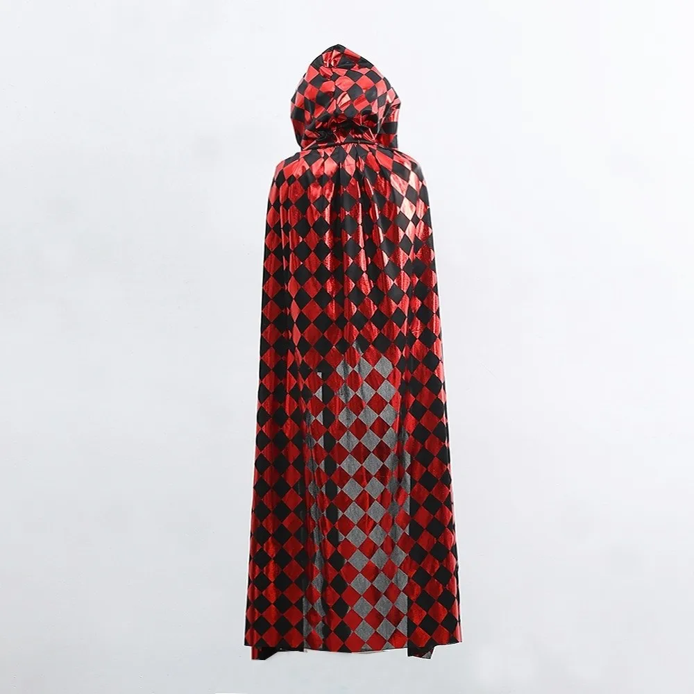 Creatieve Bloedvlek Halloween Kostuum Cosplay Props Grappig Feest Halloween Doodsmantel met Cap Donkere Plaid Spinnenweb Cape Kinderen