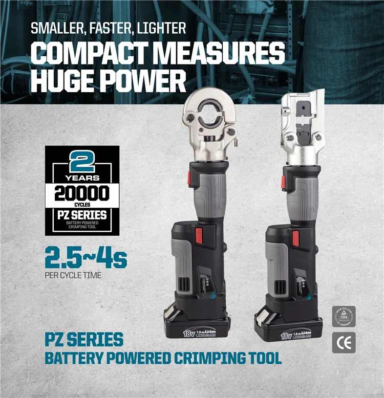 ZUPPER PZ-240 Battery Powered Mini Hydraulic Cable Lug Crimping Tool Other Hydraulic Tools
