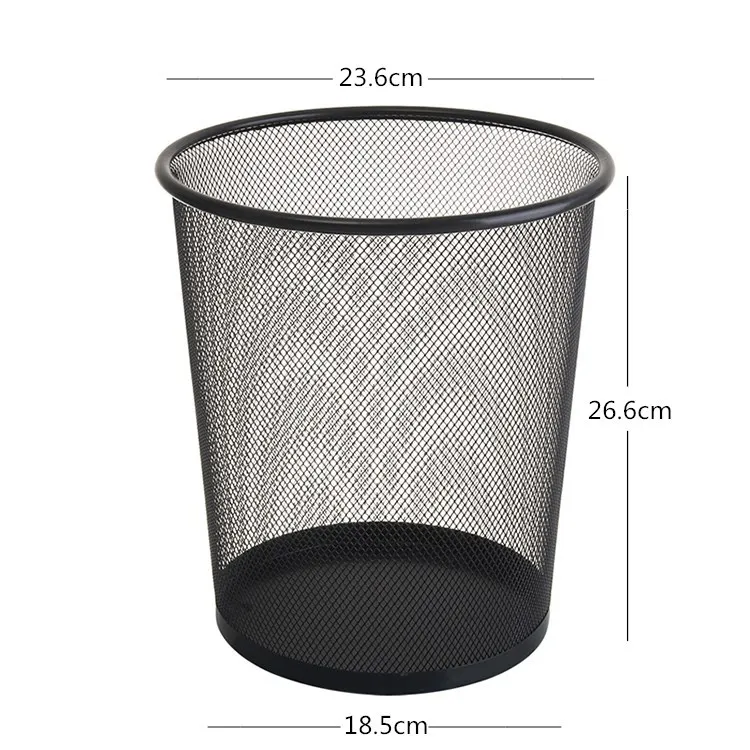 Large Thickened Paper Basket Storage Bucket Anti-embroidery Barbed Wire Classification Household Iron Mesh Trash Can