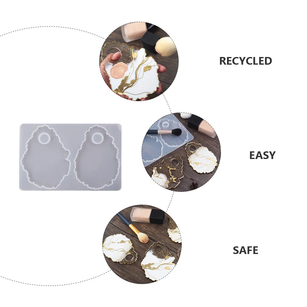 

1Pcs DIY Crystal Epoxy Tray Mold High Quality Silicone Non-Stick Easy Clean Handmade Craft Mold Perfect for Home Makeup Tray