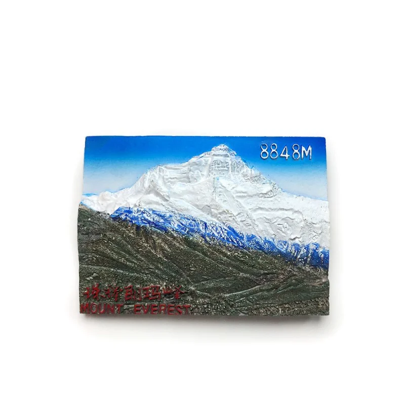 

China Mount Everest Unique Scenery Cultural and Creative Refrigerator Magnet Creative Travel Souvenir Home Decoration