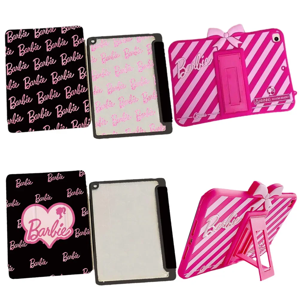 Barbie Ipad Tablet Case Ipad 9 Air5 4 Pro 2022 10th Generation Mini 6 5 4 Anime Kawaii Silicone Acrylic Tablet Protective Case