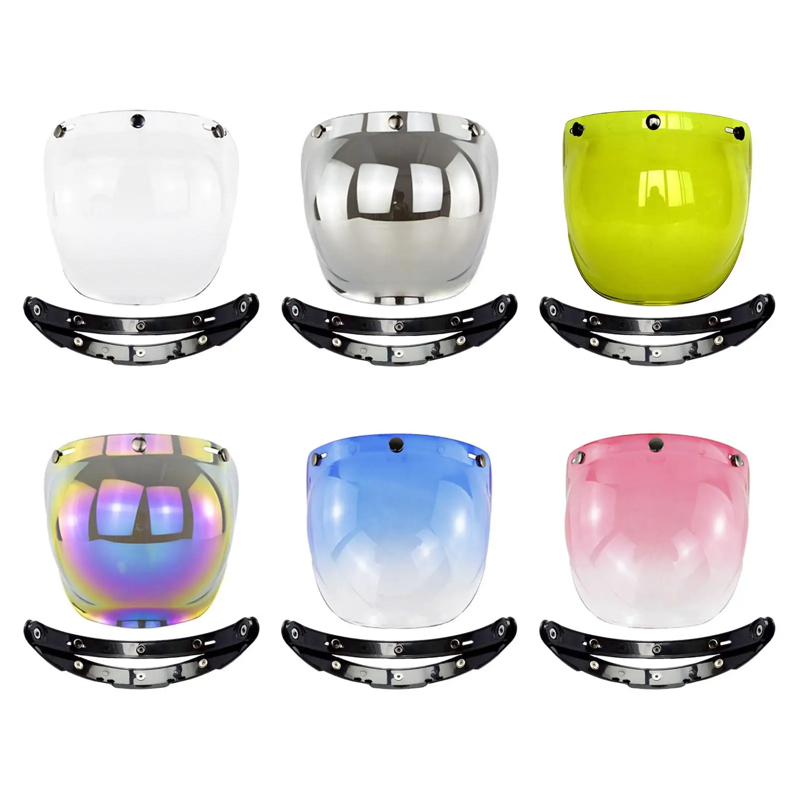 

3 snap visor with windshield mask lens protection for motorcycle helmets