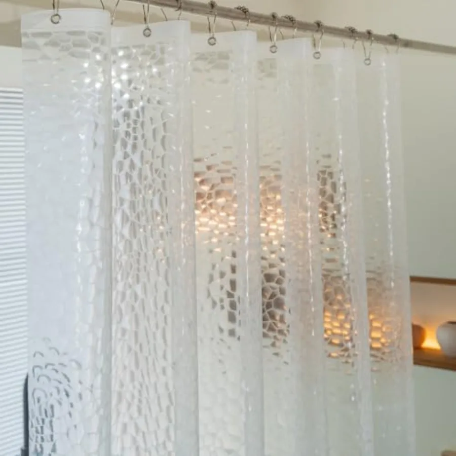 

Clear Short Shower Curtain Liner 60 inch Length EVA 7G Plastic Short Shower Curtain Liner 60 Inch Long for Bathroom with 3 Weig