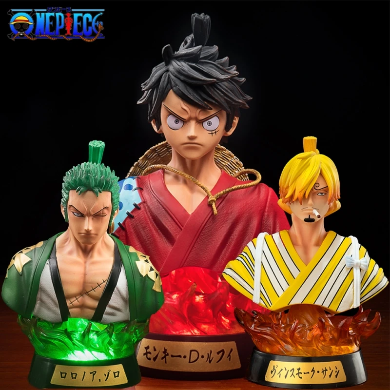 

One Piece Anime Figure Roronoa Zoro Luffy Sanji Boa Hancock Kimono Figurine Pvc Bust Statue Collection Decoration Toys