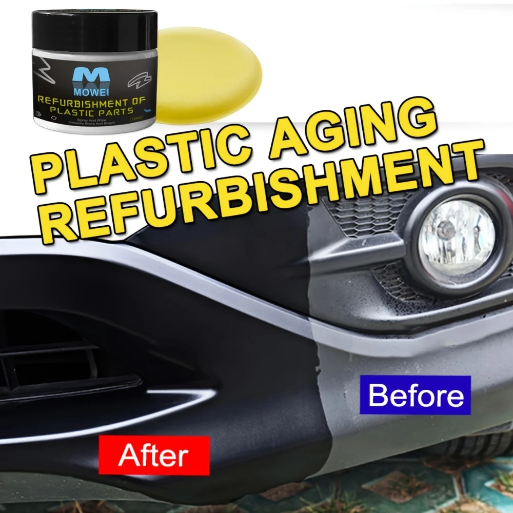 Car Plastic Restorer Coating Agent Auto Plastic Rubber Exterior Repair Clean Refresh Restoration Agent Black Shine Seal Brighten