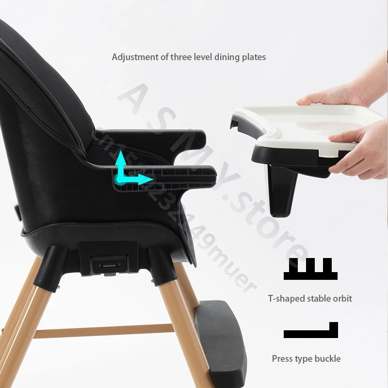 Silla de comedor multifunción para bebé, asiento reclinable de altura ajustable para el hogar, novedad