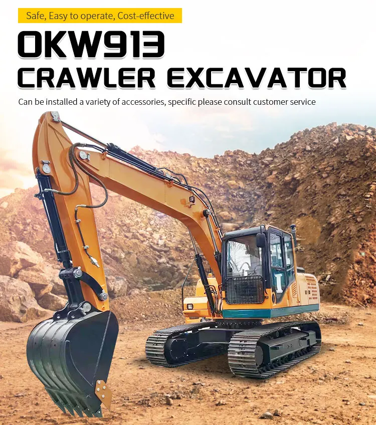 Geländegängiger 13000kg 913 Bagger mit Offizieller EPA- und CE-Zulassung für Vielfältige Ingenieurarbeiten – Detail 2