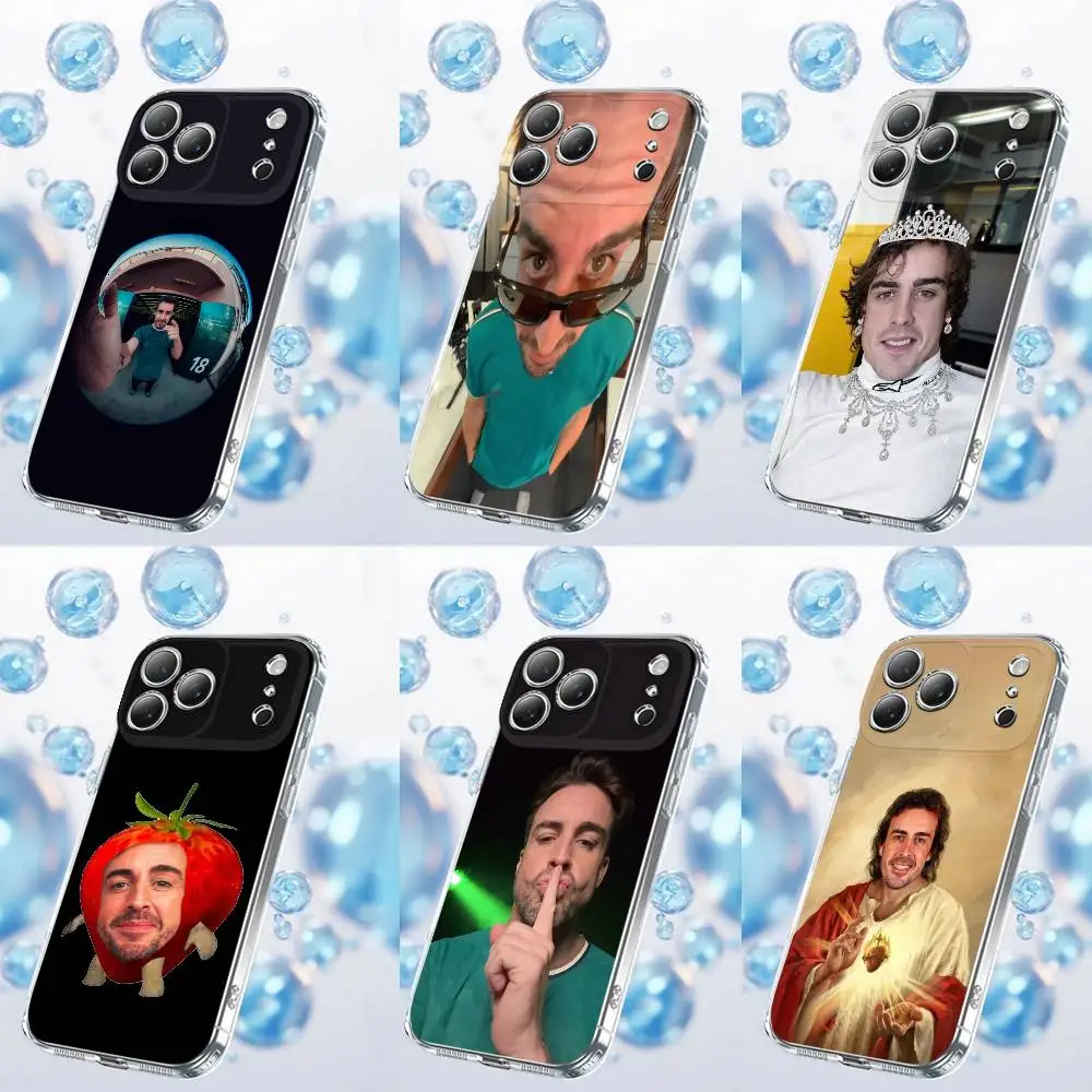 

Driver F-Fernando A-Alonso Phone Case For iPhone 17,16,15,14,13,12,11 Plus,Pro,Max,Plus,E,Air,Mini Transparent Cover