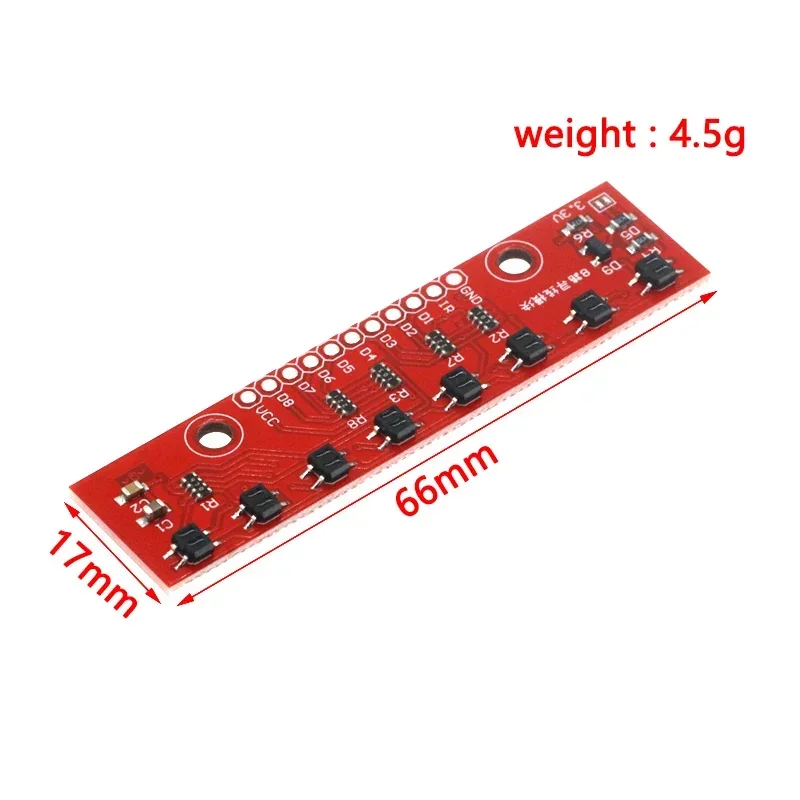 8 Channel IR Tracking Sensor Module 8 CH Infrared Line Track Trace Detect Detection Board DIY Detector for Arduino Smart Car