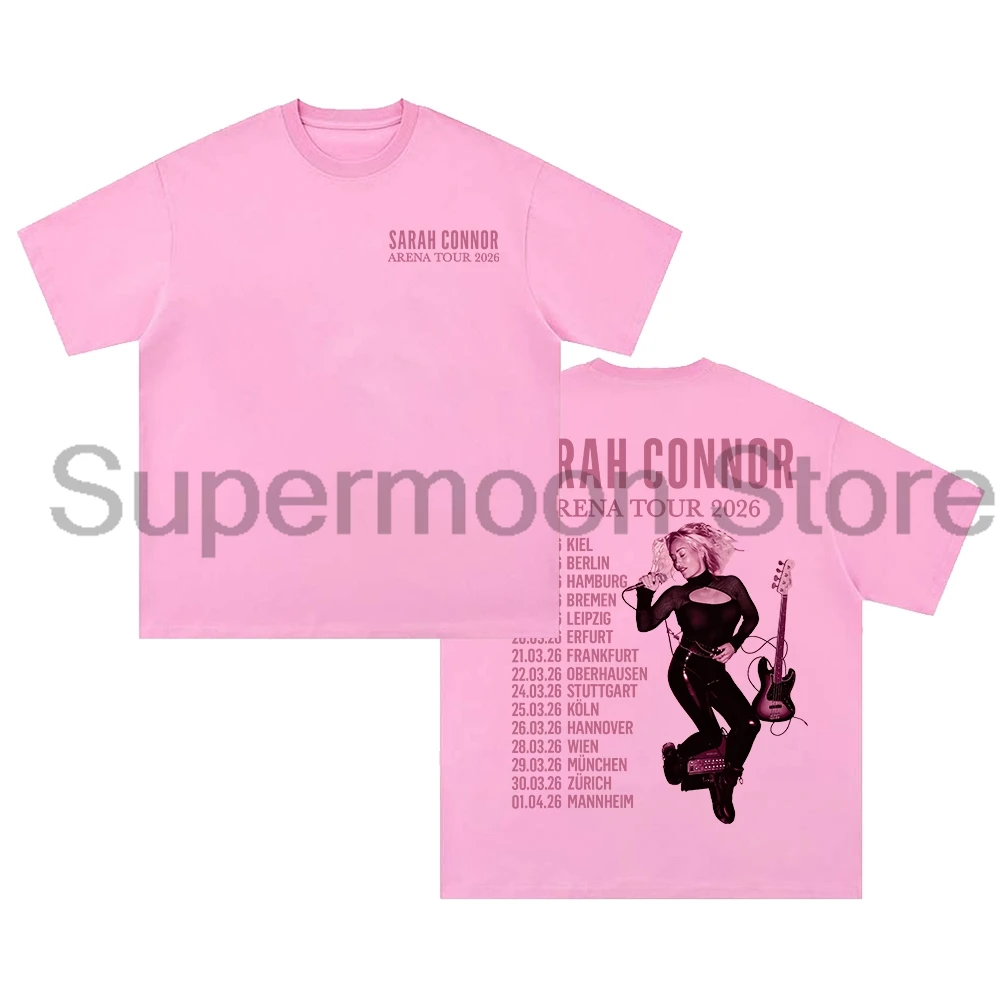 Sarah Connor Arena Tour 2026 Merch T-shirt Unisex Crewneck Short Sleeve Cotton Tee Men Women Streetwear Tops