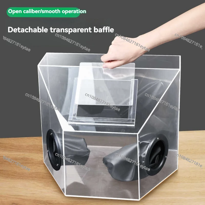 Acrylic Grinding Dust Box Hood Polishing Work Box for Buffing Engraving Sanding Dust Collection