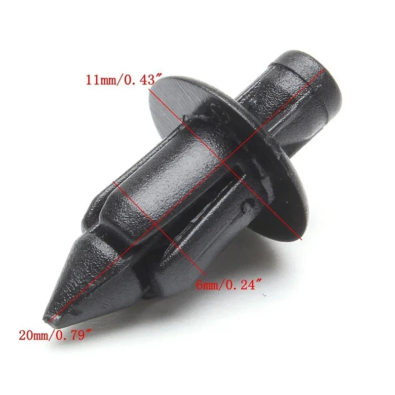 10/20/30PCS 6mm Black Rivet Fairing Body Trim Panel Fastener Screw Clips For Honda Motorcycle Accessories Parts Wholesale image 2